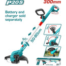 Desmalezadora de hierba inalámbrica 20V a baterías. Desbrozadora.