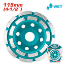 Disco de desbaste para concreto 4 1/2" 115 mm. 18
