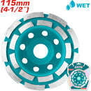 Disco de desbaste para concreto 4 1/2" 115 mm. 18