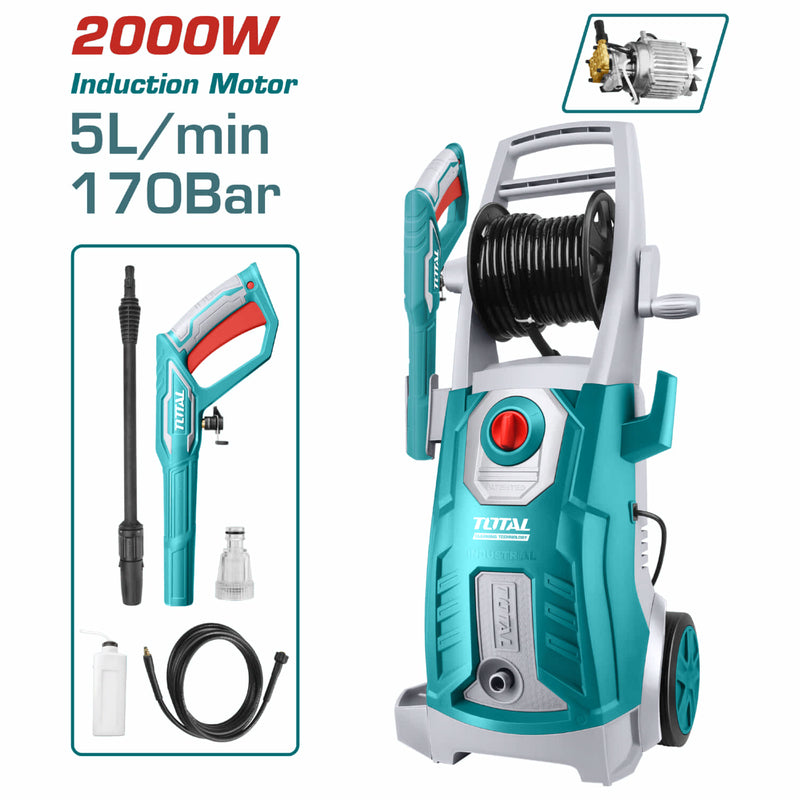 Hidrolavadora de Alta Presión. 5L. 110-120V~60Hz. Potencia 2000W. Presión Max. 170 Bar (2465 Psi)