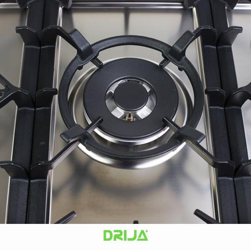 Estufa empotrable a gas Milan 76. Color Inox.