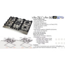 Estufa empotrable a gas Milan 76. Color Inox.