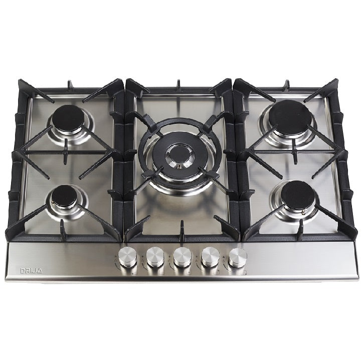 Estufa empotrable a gas Milan 76. Color Inox.