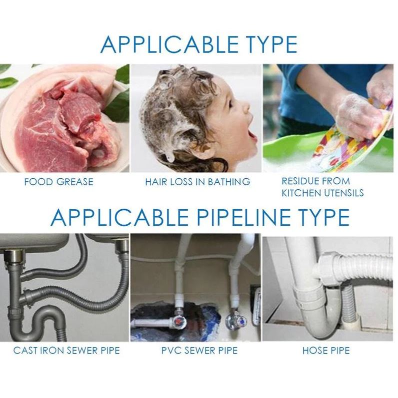 Potente destapador de cañerias quimico en polvo para drenajes tapados 100Gr