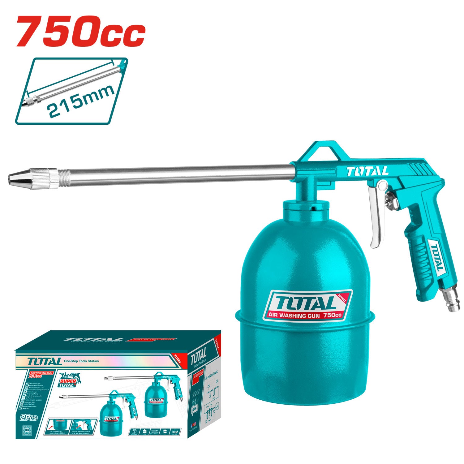 Pistola spray, Tamaño de la boquilla: 215 mm, Capac de lavado: 0.75L
