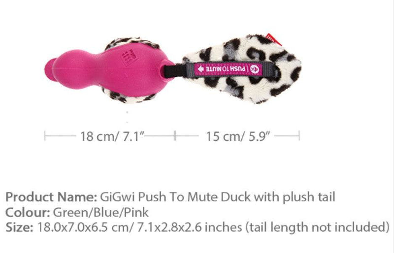 Juguete Duck Push To Mute Rosado Para Mascotas