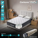 Colchón Empacado al Vacío Max rest Memory Foam con Resortes, Semi-Ortopédico, 35cm Espesor (14") KING 193x203x35cm