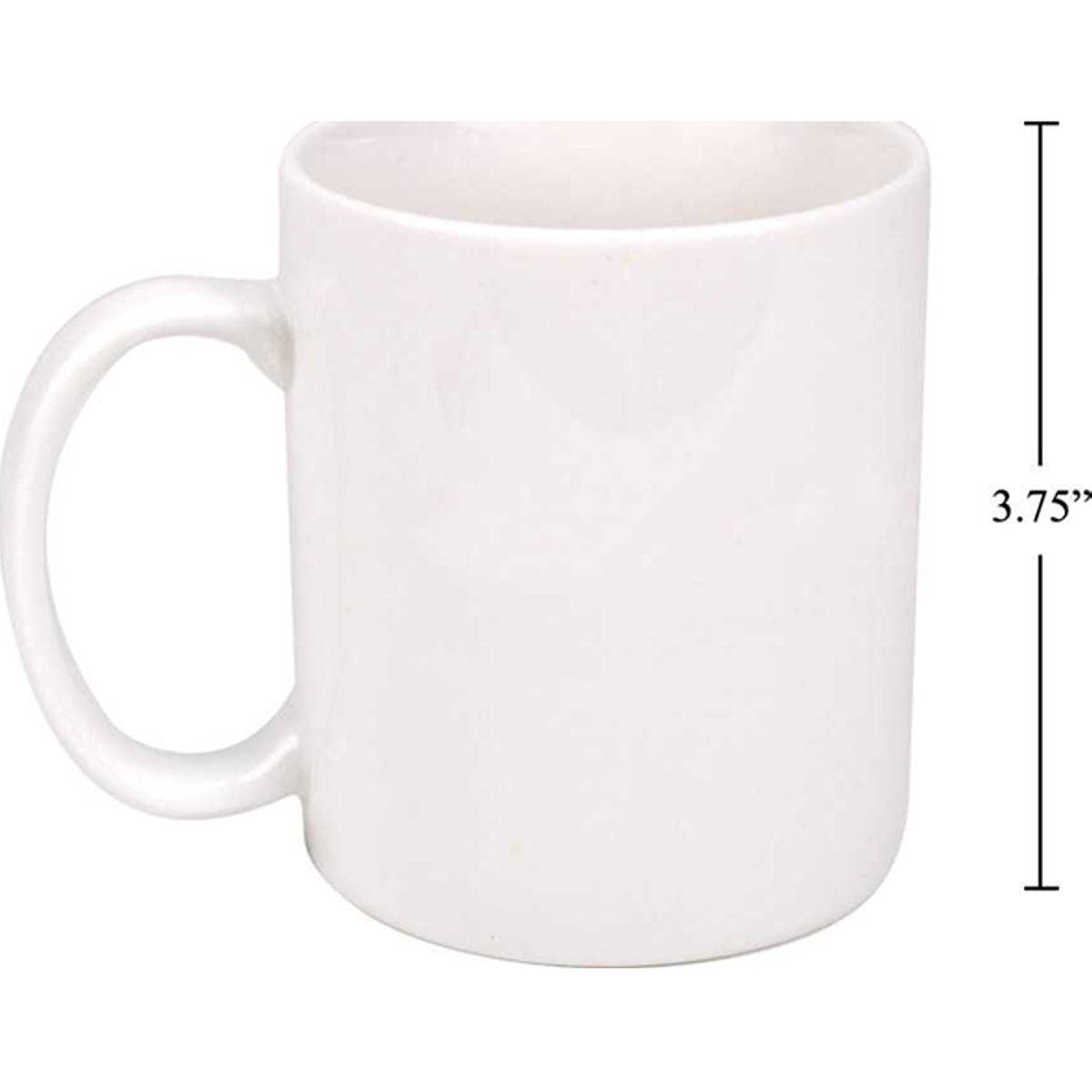 Taza Sólida De Gres Luciano De 11 Oz, Blanco