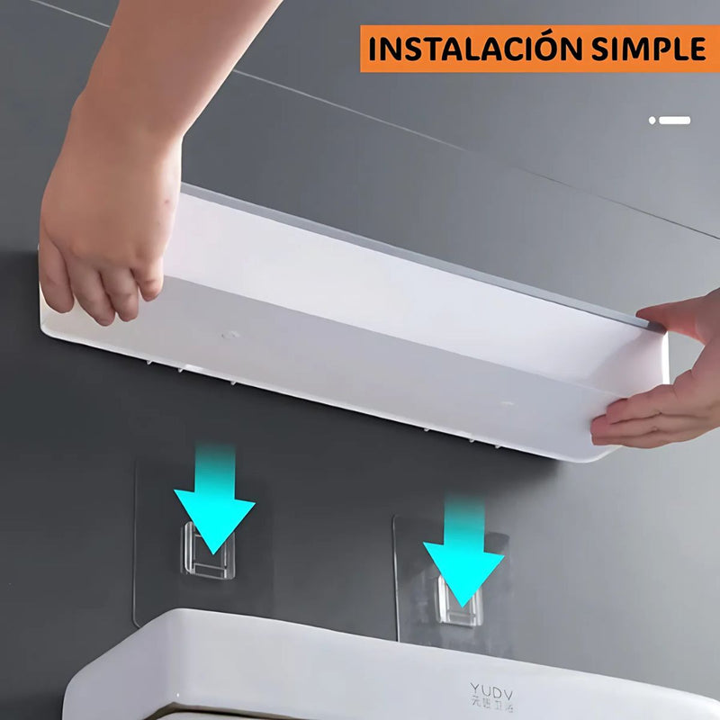 Repisa pared Plástica Autoadhesiva. Estante Organizador de Pared para inodoro Baño o Cocina. Tablilla multifuncional (unidad).