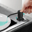 Dispensador de Jabón para Fregadero con Manguera Larga de 1 Metro. Conexión Directa a Botella de Detergente. Dosificador. Jabonera Color negro