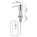 Dispensador de Jabón para Fregadero con Manguera Larga de 1 Metro. Conexión Directa a Botella de Detergente. Dosificador. Jabonera. Color Silver