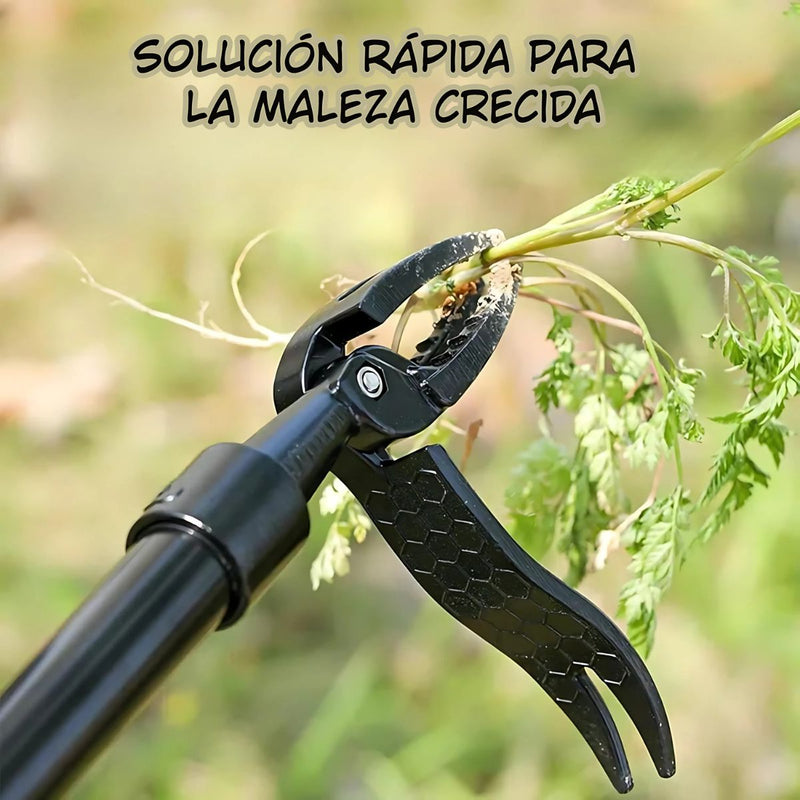 Saca Hierba Removedor de Malezas con Mango Largo para Jardín sin Agacharse. Deshierbador Manual. Tipo garra.