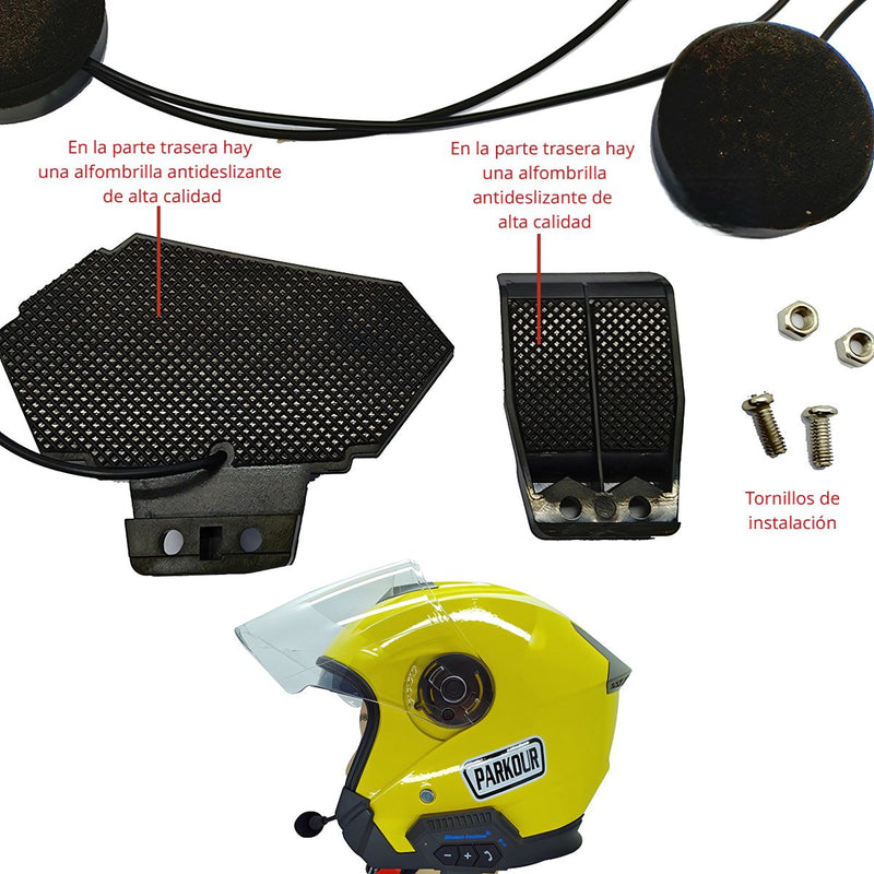 Audífonos Inalámbricos para Casco de Motocicleta. Auricular Bluetooth para Casco de Moto BT12. Headset.