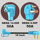 Cable adaptador de cargador EV de 6-50P a 14-50R de nivel 2 de 45cm