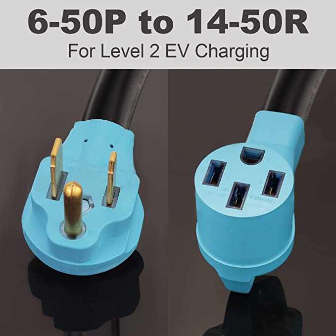 Cable adaptador de cargador EV de 6-50P a 14-50R de nivel 2 de 45cm