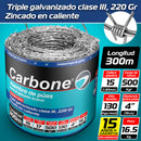 Alambre de púas calibre 15 de 300m (Tipo Azul alta calidad) Triple galvanizado 220gr m2 (15 años garantía contra corrosión)