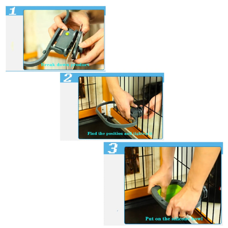 Tazon de Silicona plegable para mascotas. Color Azul. Capacidad de 500ml