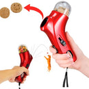 Lanzador de alimento para mascotas, con resorte. Color Rojo.