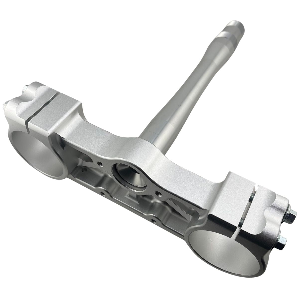 TRIPLE CLAMP DOWN , CNC SILVER