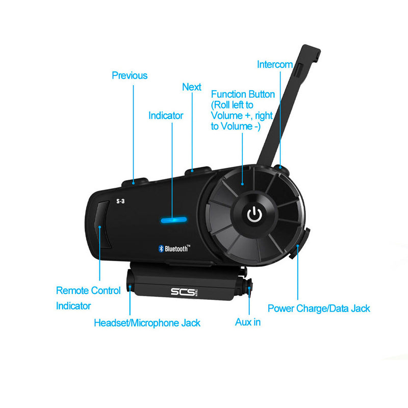Intercomunicador Bluetooth para Casco S3