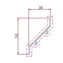 Lama De Louver En Foma De Z 50MM. Espesor 1.3 Mm. Largo 5.85 Mts. Acabado Pintado Dark Grey