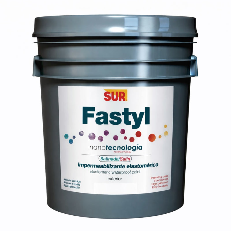 Pintura impermeabilizante elastomérica Sur Fastyl color gris 5 galones