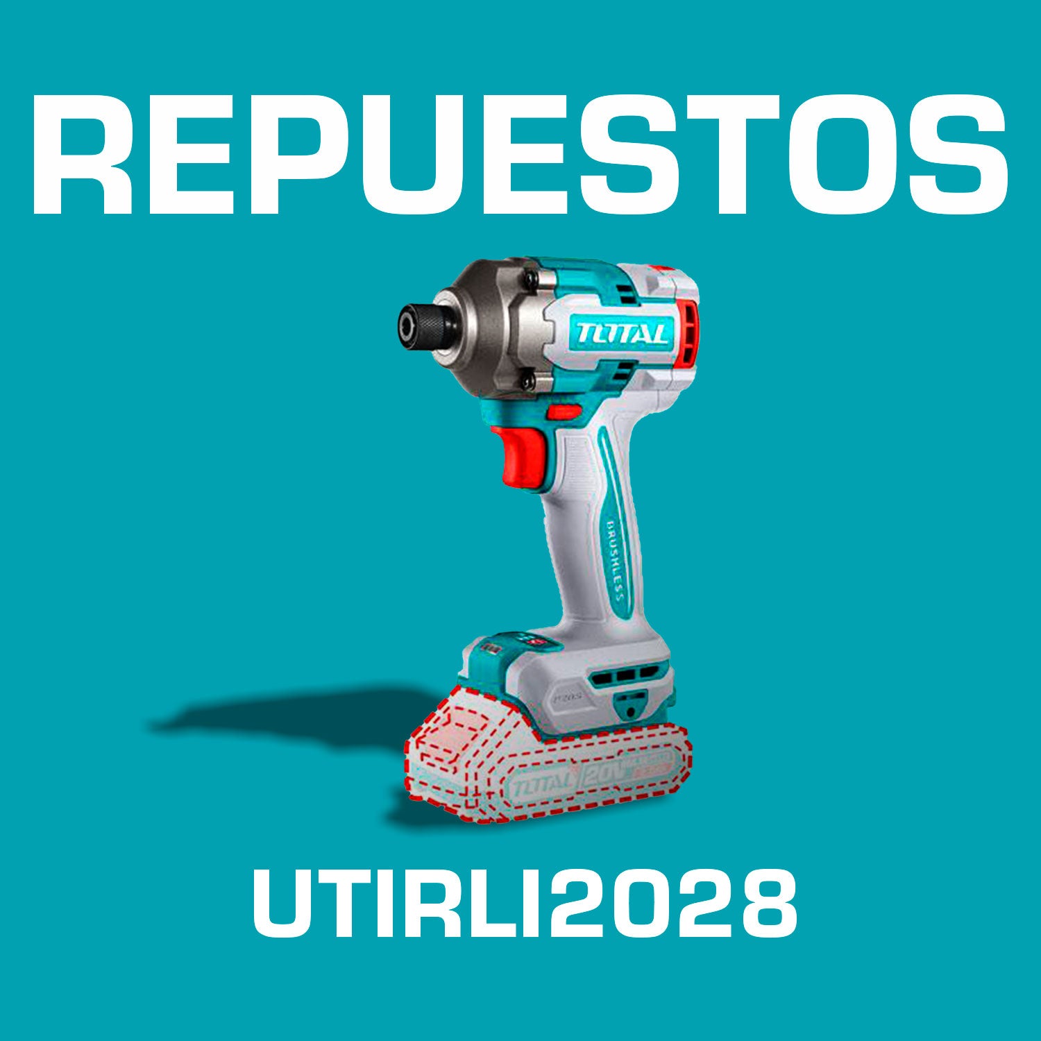 Repuestos Atornillador Llave de Impacto 20V inalambrico 1/4" 285Nm Codigo  UTIRLI2028