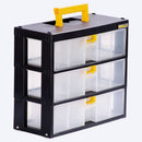 Organizador Con Gavetas De 3 Niveles, Color Negro Con Amarillo