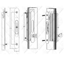 Cierre perimetral manual tornillo visto y Uñero embutido incluido. Cilindro llave Estrella. Negro
