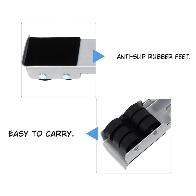 Base con ruedas para mover muebles 18"-28" de hierro, resistente para almacenamiento y mudanza. Base ajustable rodante.