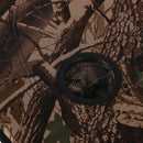 Mesa Plegable Redonda 60X60X70cm Tela Oxford y Tubos de Acero Camping Camuflada con Portavasos. Ideal para Camping Playera Jardín y Pesca.