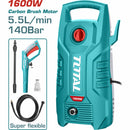 Hidrolavadora de Alta Presión 5.5L 110-120V~60Hz Potencia 1600W. Presión Max 140Bar (2030PSI) Hidrojet