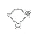 Grapa o soporte de tubería sanitaria tipo omega, T304.