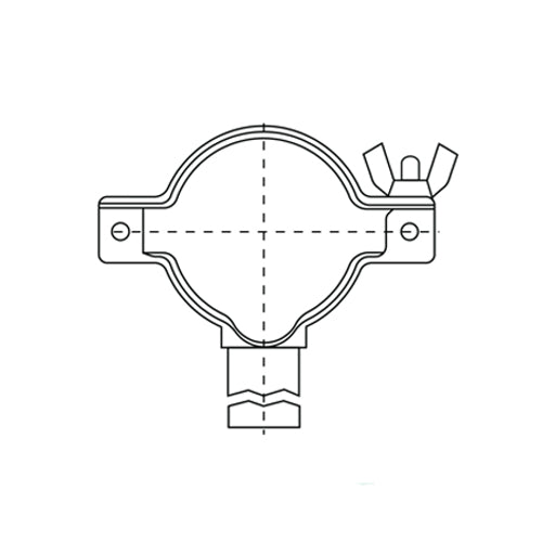 Grapa o soporte de tubería sanitaria tipo omega, T304.