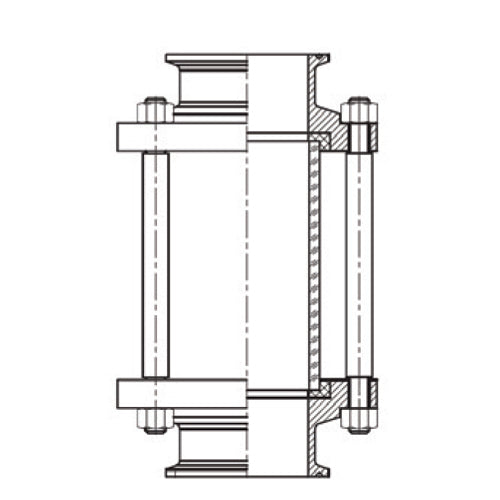 Visor sanitario cilíndrico Tipo clamp 3A. T-304.