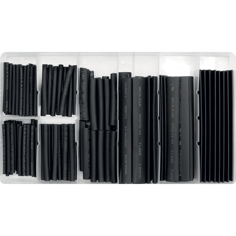 Tubos Termoencojibles Termorretráctiles. Manguitos De Poliolefinas. Tamaños Surtidos. Set de 100 piezas.