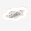 Abanico sin aspas Lampara LED Forma de Nube decorativa dimeable 3000-6500K  56x38cm control por voz 55w
