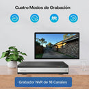 Cámaras de Seguridad PoE 16ch 4K/8.0MP PoE NVR (Set de 8) con NVR 16 Canales. Sistema de Vigilancia con Visión Nocturna 30m, Detección Humana y Vehicular, Audio Bidireccional