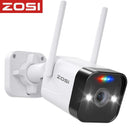Cámara WiFi Exterior 4MP IP66 con Visión Nocturna a Color 30m y Detección de Personas y Vehículos. Cámara de Videovigilancia con Audio Bidireccional y Alarma