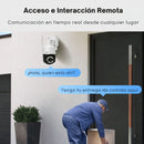 Cámara de Seguridad WiFi PTZ  4K IP66 con Giro 355°/140° y  Zoom Digital. Cámara de Videovigilancia con Visión Nocturna 30m a Color, Detección IA y Audio Bidireccional