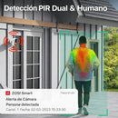 Cámara de Seguridad WiFi 3MP para Interior y Exterior con Visión Nocturna a Color. Cámara de Videoviliancia con Audio Bidireccional, Detección Humana y Movimiento.