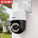 Cámara IP PoE PTZ 4K Exterior, Giro 355° e Inclinación 140°, Auto Seguimiento, Visión Nocturna 30m, Detección IA