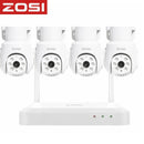 Cámaras de Seguridad WiFi 5MP PTZ (Set de 4) con NVR 8 Canales  con Visión Nocturna Color, Detección IA y Audio Bidireccional