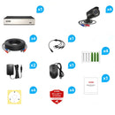 Cámaras de Seguridad 1080P Con DVR 1080P 8 Canales (Set de 4) Con Visión Nocturna 24 IR 24m. Compatible TVI AHD CVI CVBS