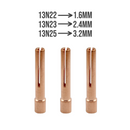 Kit de difusores de gas lens transparentes para soldadura tig antorcha (kit 18 piezas)