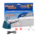 Máquina de coser manual recargable, color blanco.