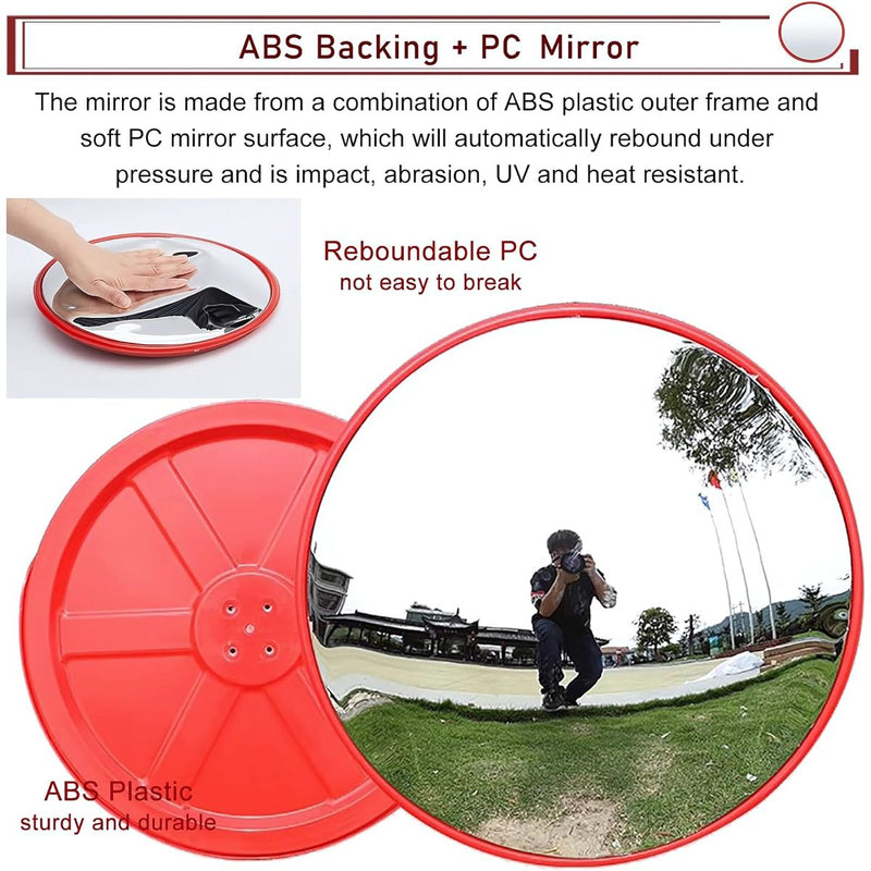 Espejo convexo de 11.8" (30cm) uso en interiores. Reduce puntos ciegos.