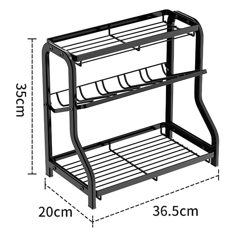 Organizador De Especias Y Condimentos Para Cocina 35X36.5X20Cm Estante De Almacenamiento. (3 niveles). Repisa Condimentera.