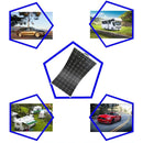 Panel solar 400W, 12V monocristalino. Con controlador de carga y cable. 200x100 cm. Resistente al agua.