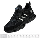 Botas Zapatillas De Seguridad con Punta De Acero. Color negro y blanco. Calzado de Trabajo Atlético.